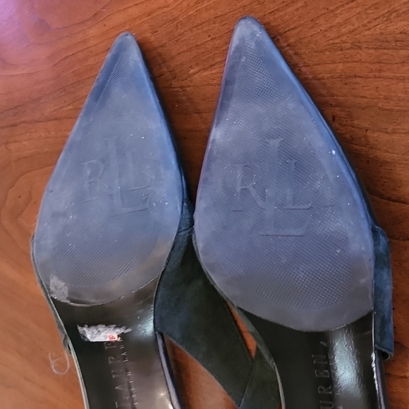 RALPH LAUREN leather and suede kitten heels - Picture 10 of 14